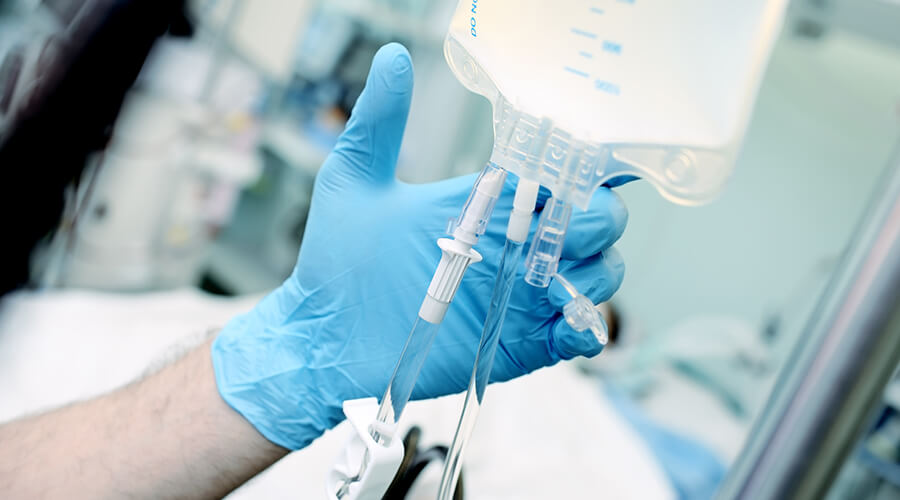 Nurse Checking Fluids