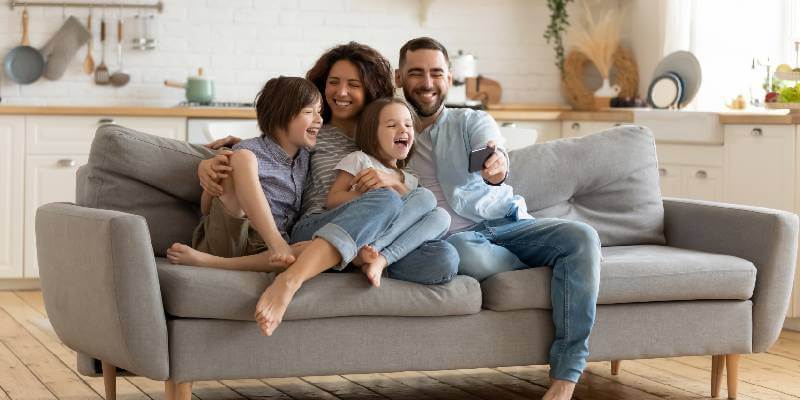 Family On Sofa